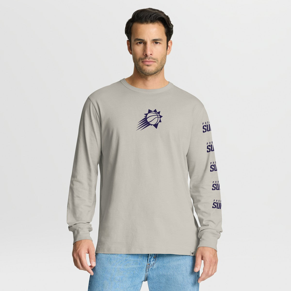 Fanatics Phoenix Suns Crossover Collection Ball Screen Action Premium Long Sleeve T-Shirt Cream