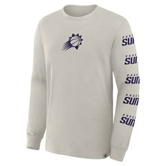 Fanatics Phoenix Suns Crossover Collection Ball Screen Action Premium Long Sleeve T-Shirt Cream