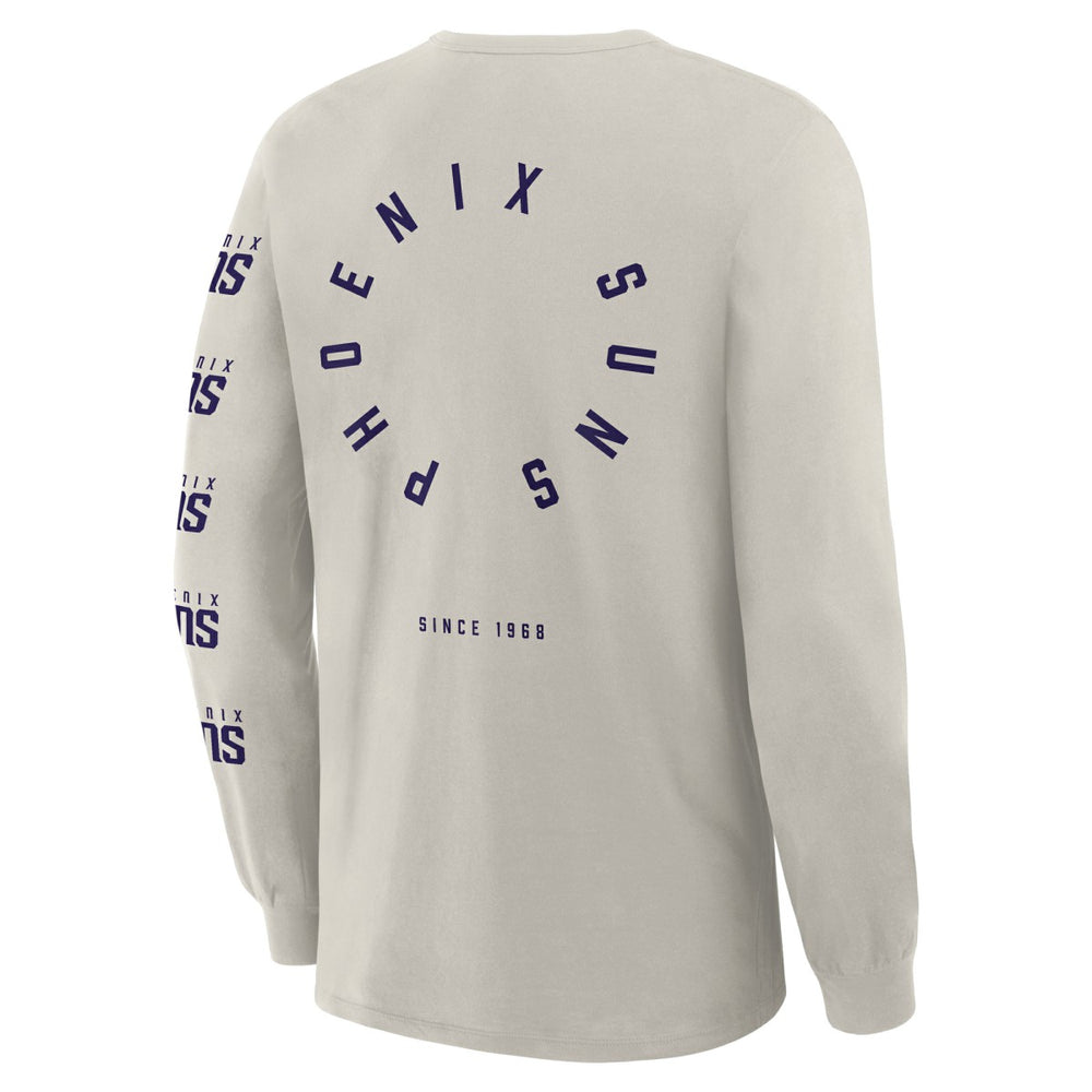 Fanatics Phoenix Suns Crossover Collection Ball Screen Action Premium Long Sleeve T-Shirt Cream