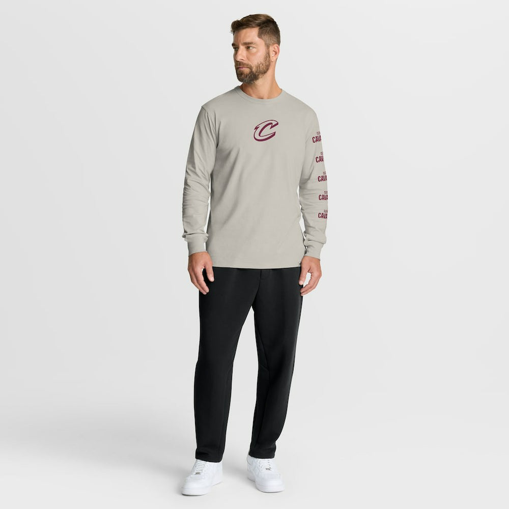 Fanatics Cleveland Cavaliers Crossover Collection Ball Screen Action Premium Long Sleeve T-Shirt Cream