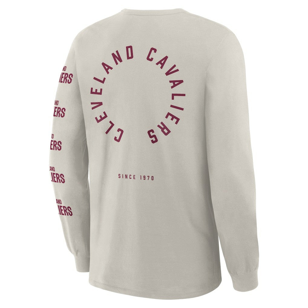Fanatics Cleveland Cavaliers Crossover Collection Ball Screen Action Premium Long Sleeve T-Shirt Cream