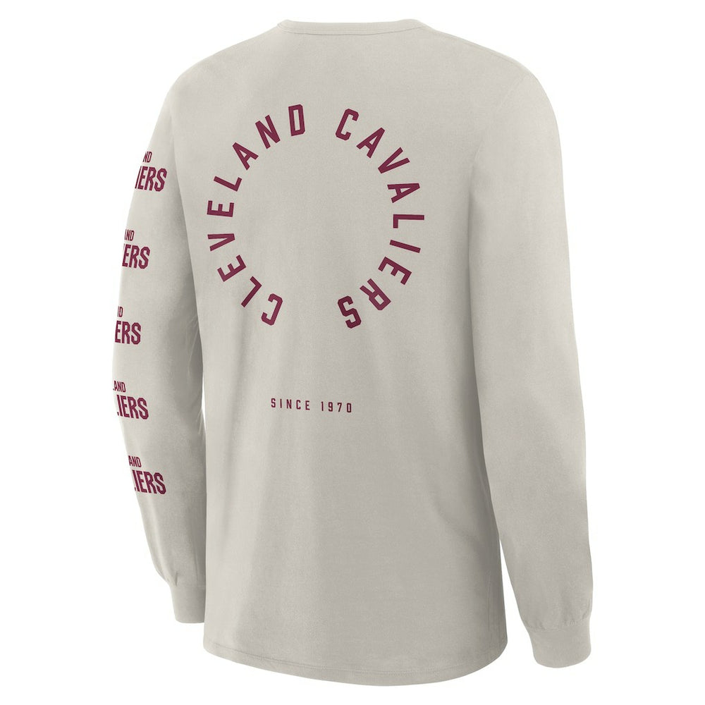 Fanatics Cleveland Cavaliers Crossover Collection Ball Screen Action Premium Long Sleeve T-Shirt Cream