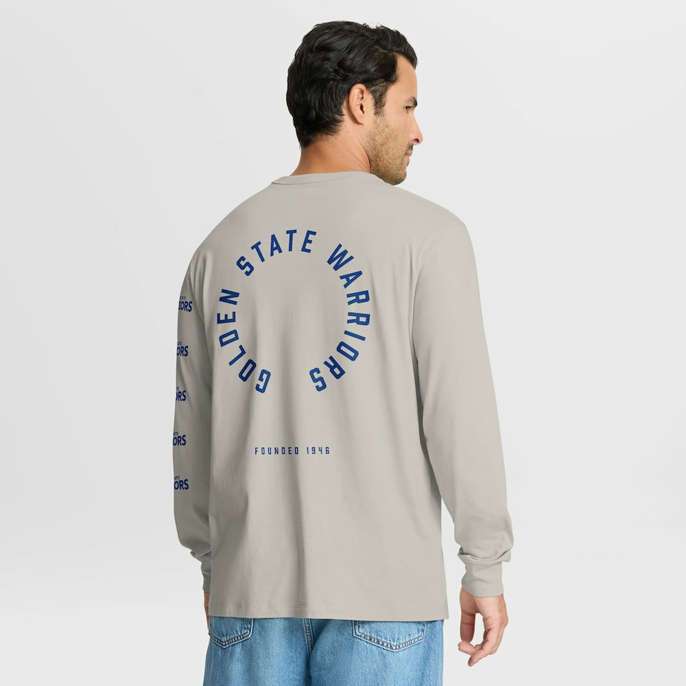Fanatics Golden State Warriors Crossover Collection Ball Screen Action Premium Long Sleeve T-Shirt Cream