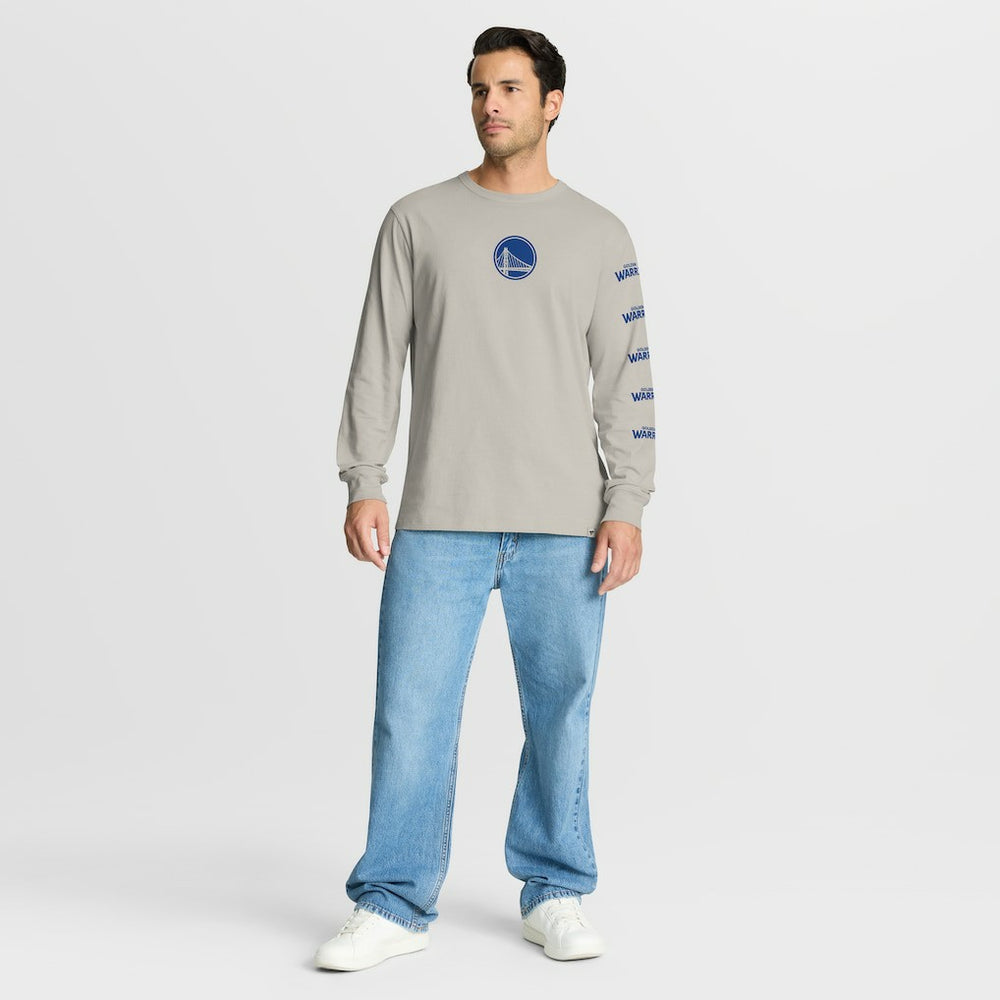Fanatics Golden State Warriors Crossover Collection Ball Screen Action Premium Long Sleeve T-Shirt Cream