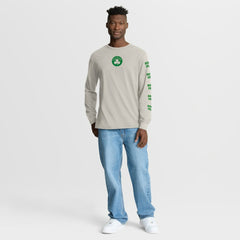 Fanatics Boston Celtics Crossover Collection Ball Screen Action Premium Long Sleeve T-Shirt Cream