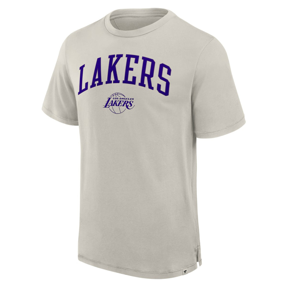 Fanatics Los Angeles Lakers Crossover Collection Pull Up Jumper Shot Premium T-Shirt Cream