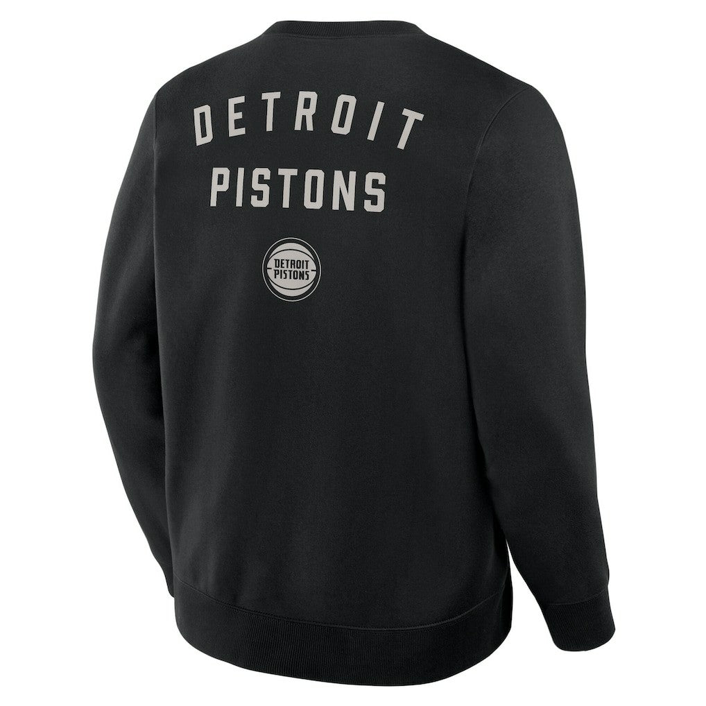 Fanatics Detroit Pistons Crossover Collection Defensive Rotation Drill Premium Pullover Sweatshirt Black