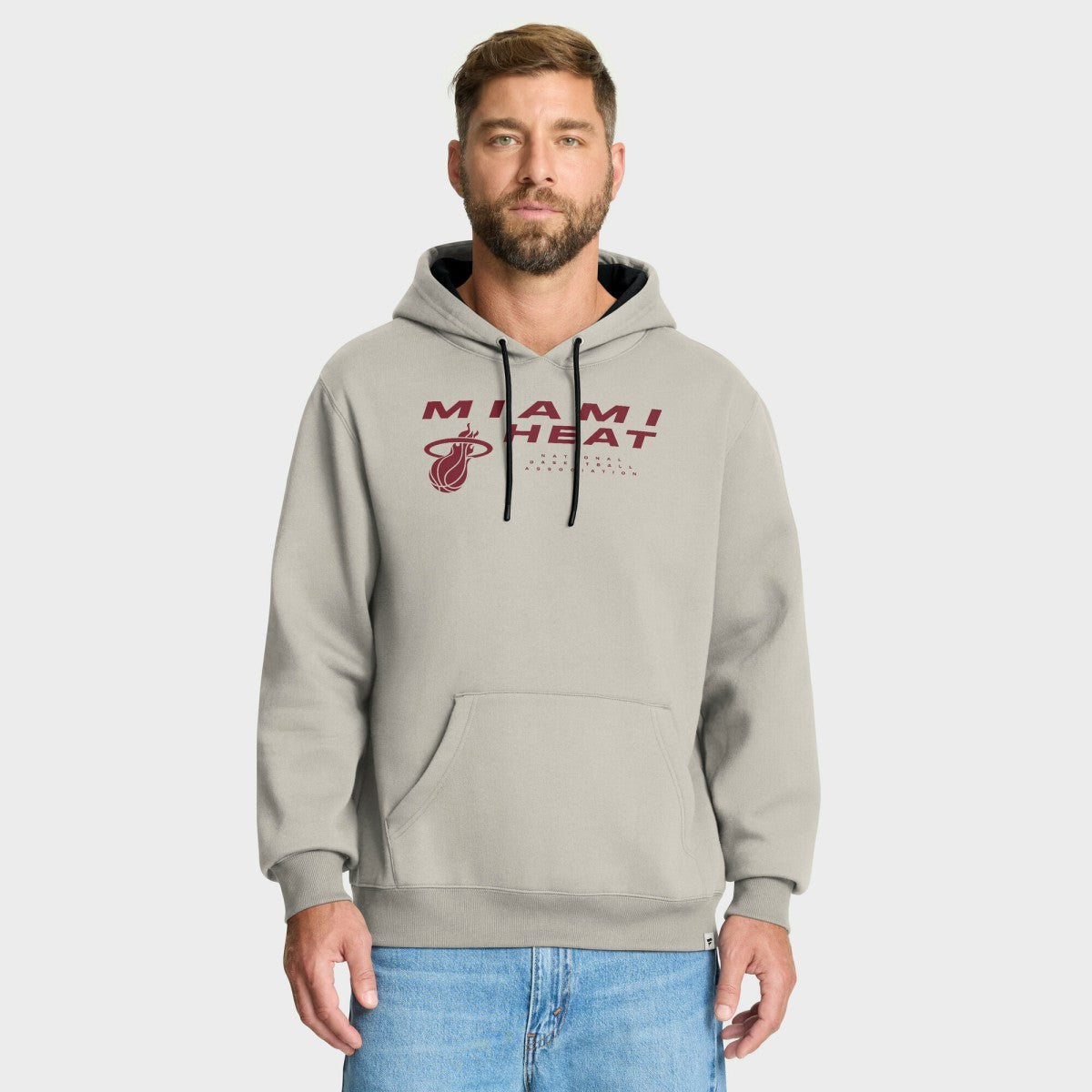 Fanatics Miami Heat Crossover Collection Blocked Shot Premium Pullover Hoodie Off White