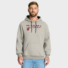 Fanatics Miami Heat Crossover Collection Blocked Shot Premium Pullover Hoodie Off White