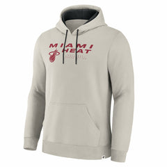 Fanatics Miami Heat Crossover Collection Blocked Shot Premium Pullover Hoodie Off White