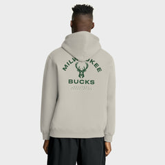 Fanatics Milwaukee Bucks Crossover Collection Blocked Shot Premium Pullover Hoodie Off White