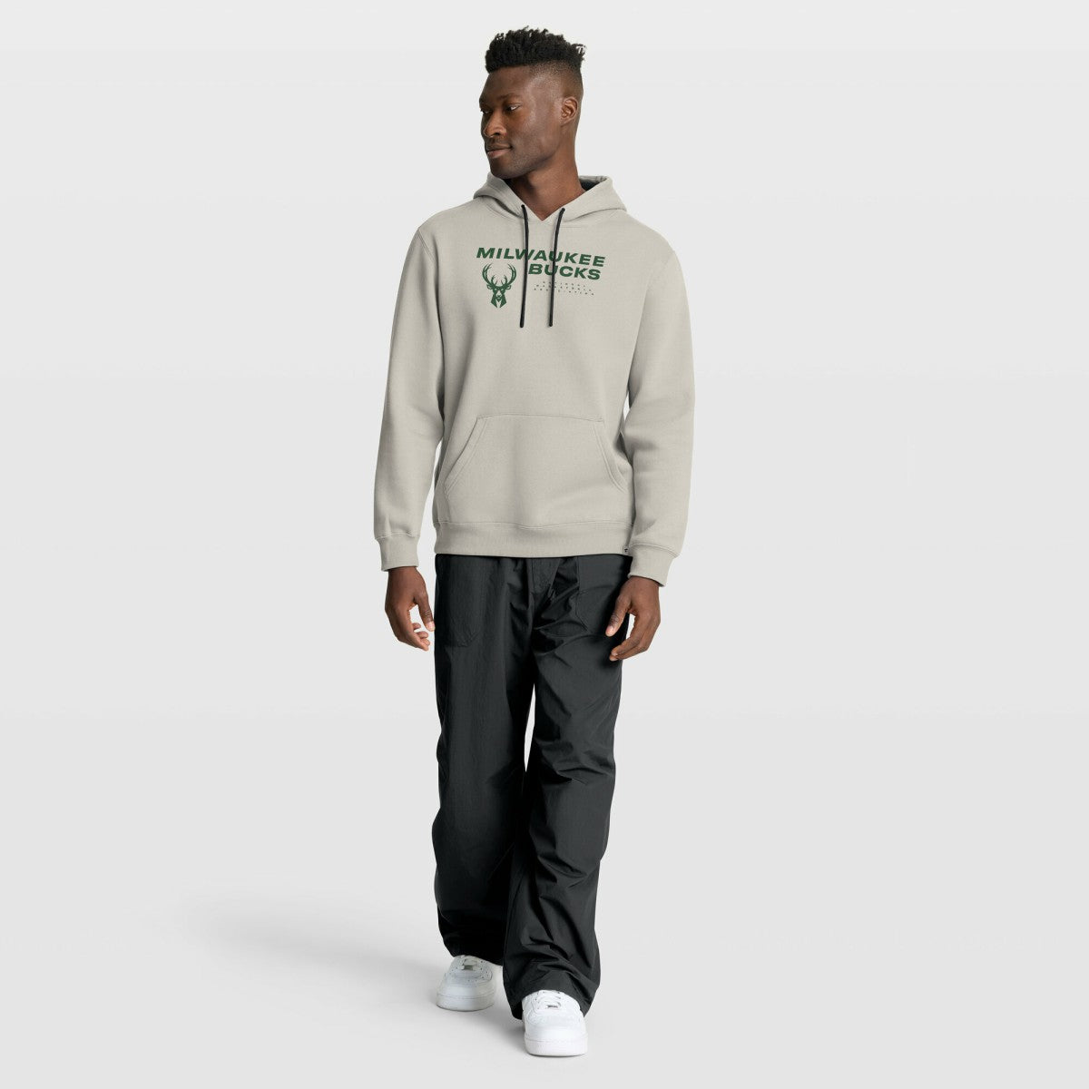 Fanatics Milwaukee Bucks Crossover Collection Blocked Shot Premium Pullover Hoodie Off White
