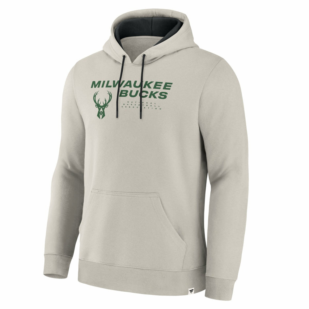 Fanatics Milwaukee Bucks Crossover Collection Blocked Shot Premium Pullover Hoodie Off White
