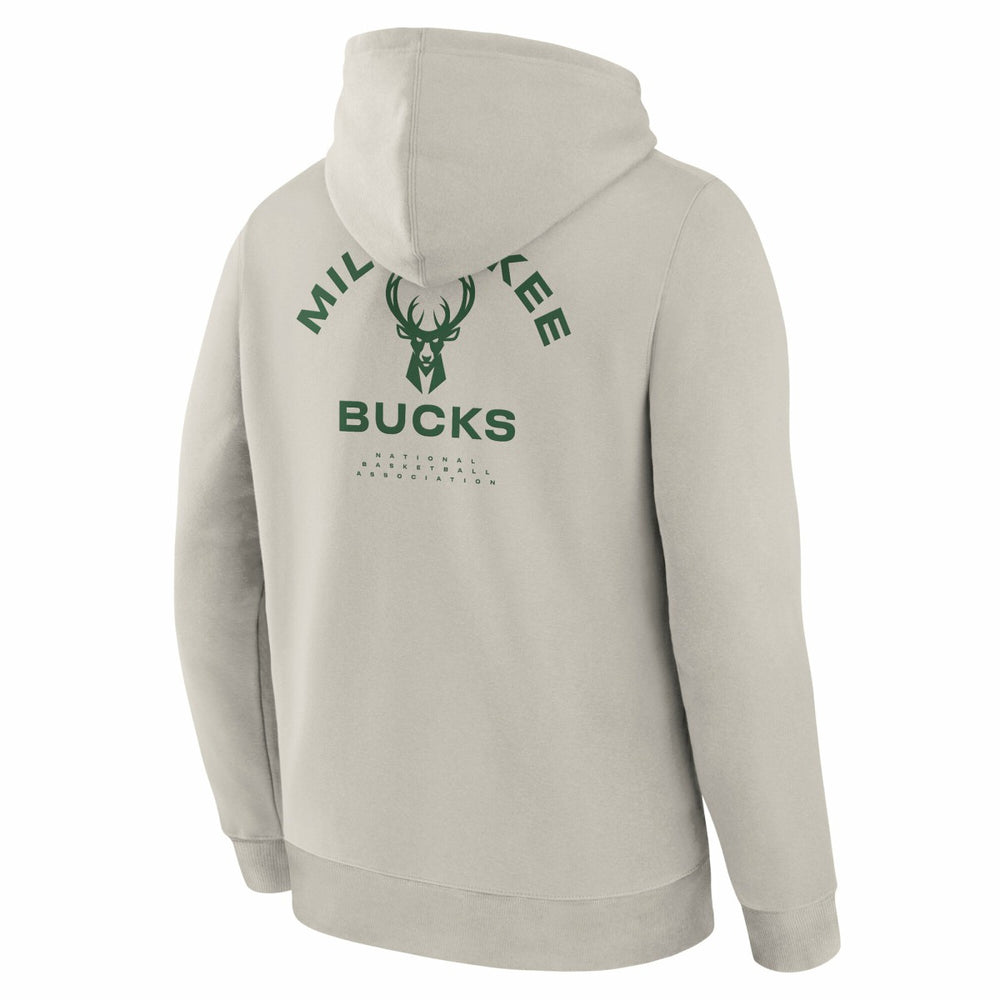 Fanatics Milwaukee Bucks Crossover Collection Blocked Shot Premium Pullover Hoodie Off White