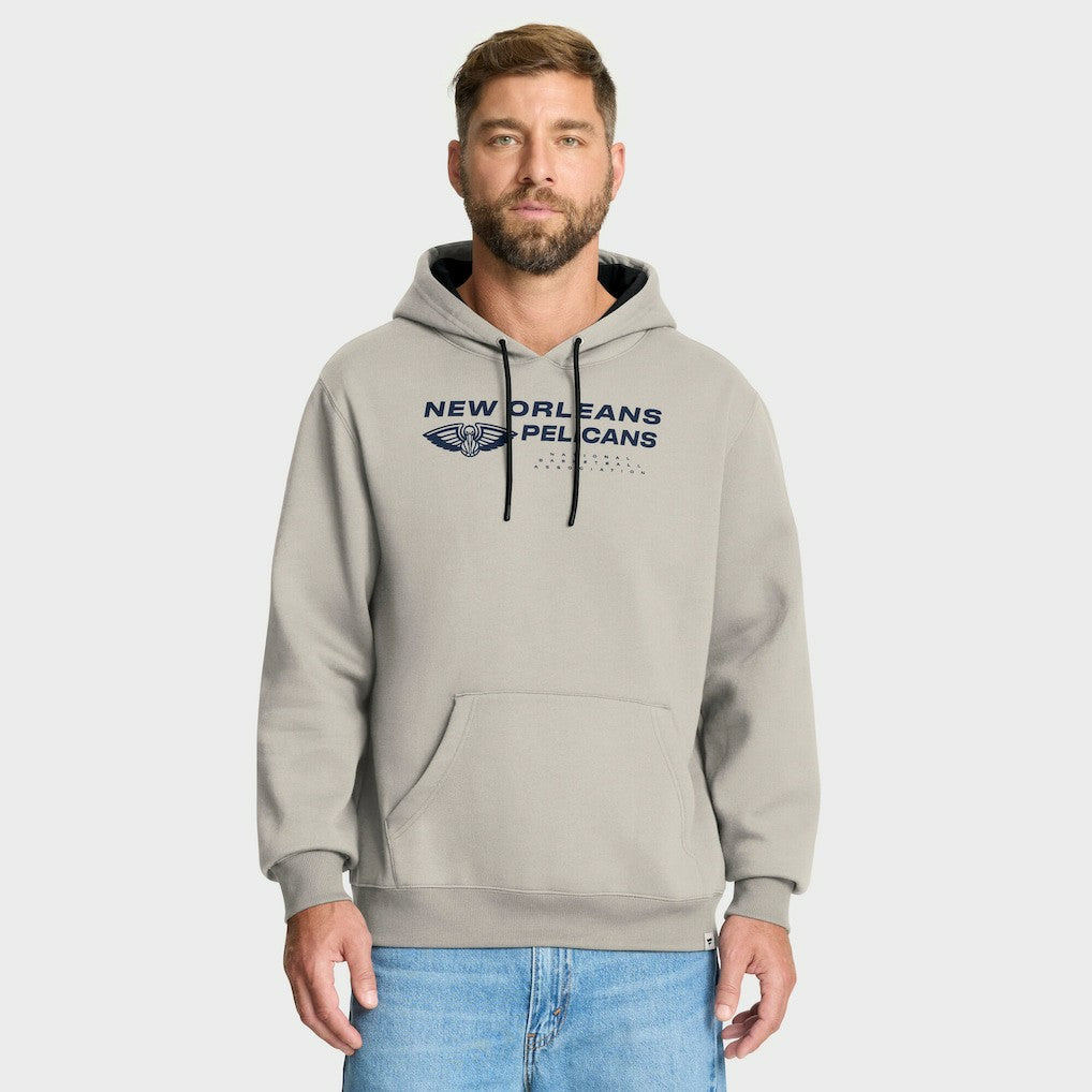 Fanatics New Orleans Pelicans Crossover Collection Blocked Shot Premium Pullover Hoodie Off White