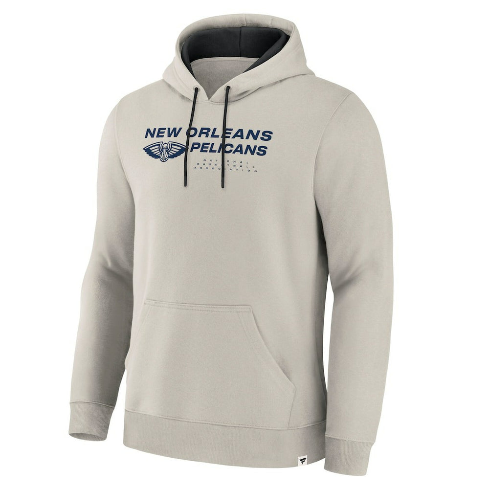 Fanatics New Orleans Pelicans Crossover Collection Blocked Shot Premium Pullover Hoodie Off White
