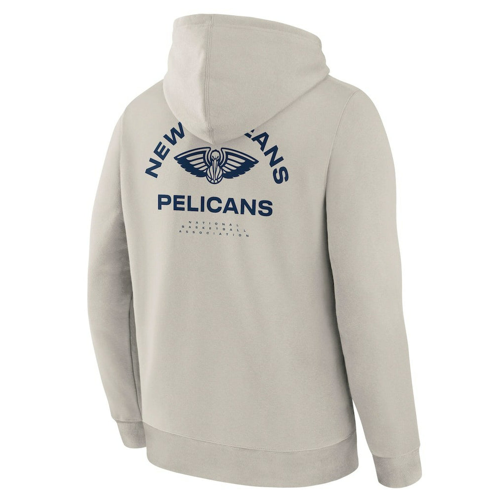 Fanatics New Orleans Pelicans Crossover Collection Blocked Shot Premium Pullover Hoodie Off White
