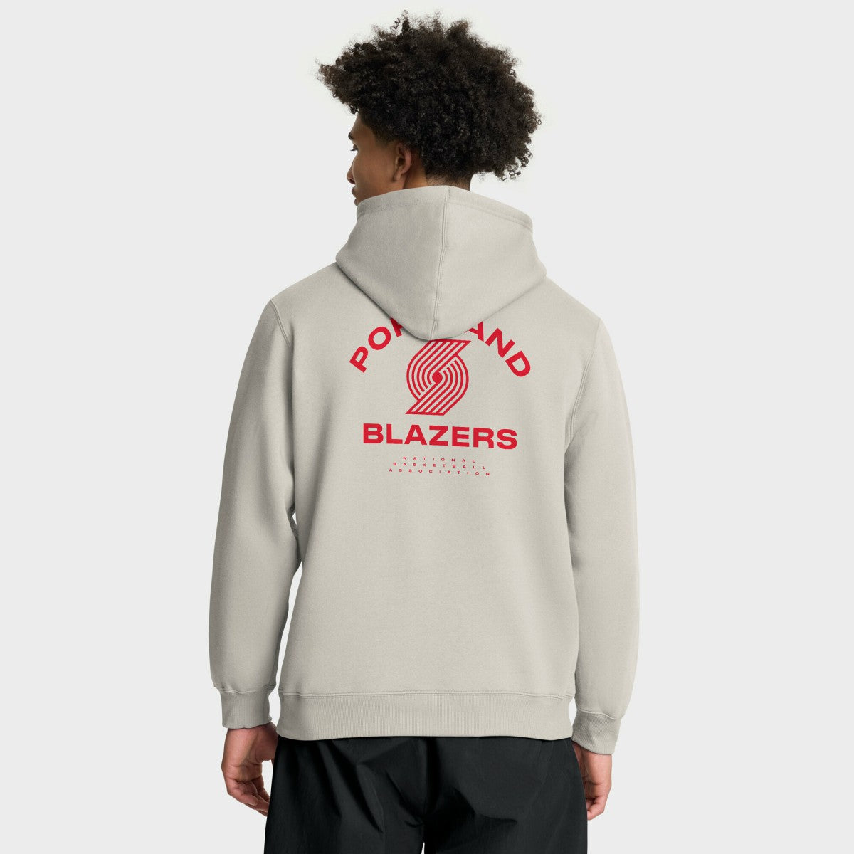 Fanatics Portland Trail Blazers Crossover Collection Blocked Shot Premium Pullover Hoodie Off White