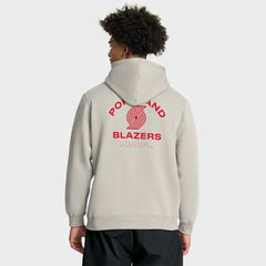 Fanatics Portland Trail Blazers Crossover Collection Blocked Shot Premium Pullover Hoodie Off White