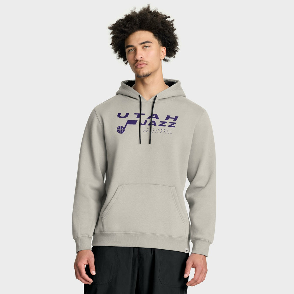 Fanatics Utah Jazz Crossover Collection Blocked Shot Premium Pullover Hoodie Off White