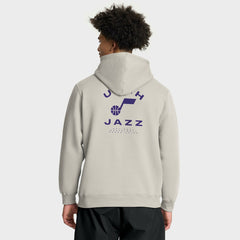 Fanatics Utah Jazz Crossover Collection Blocked Shot Premium Pullover Hoodie Off White