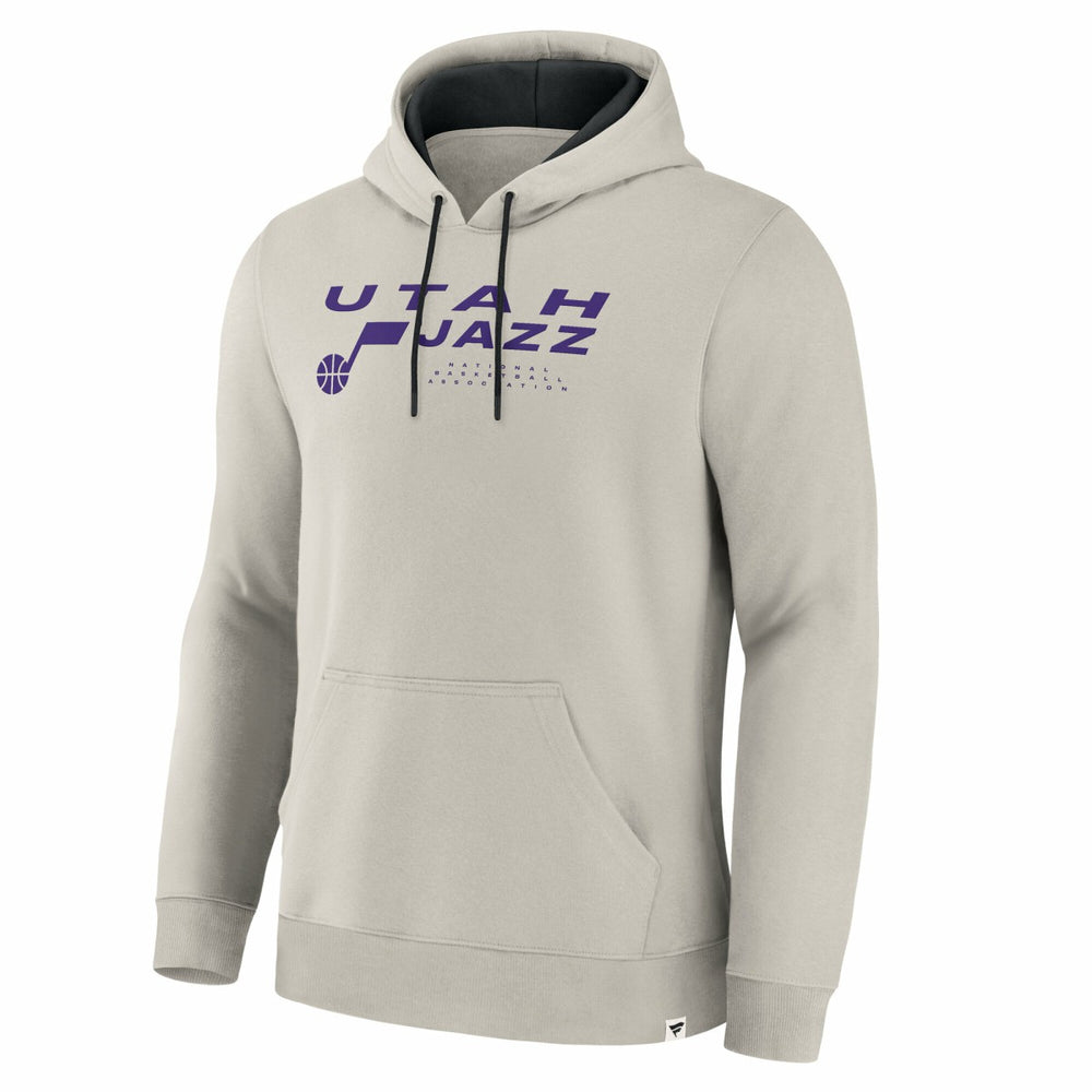 Fanatics Utah Jazz Crossover Collection Blocked Shot Premium Pullover Hoodie Off White