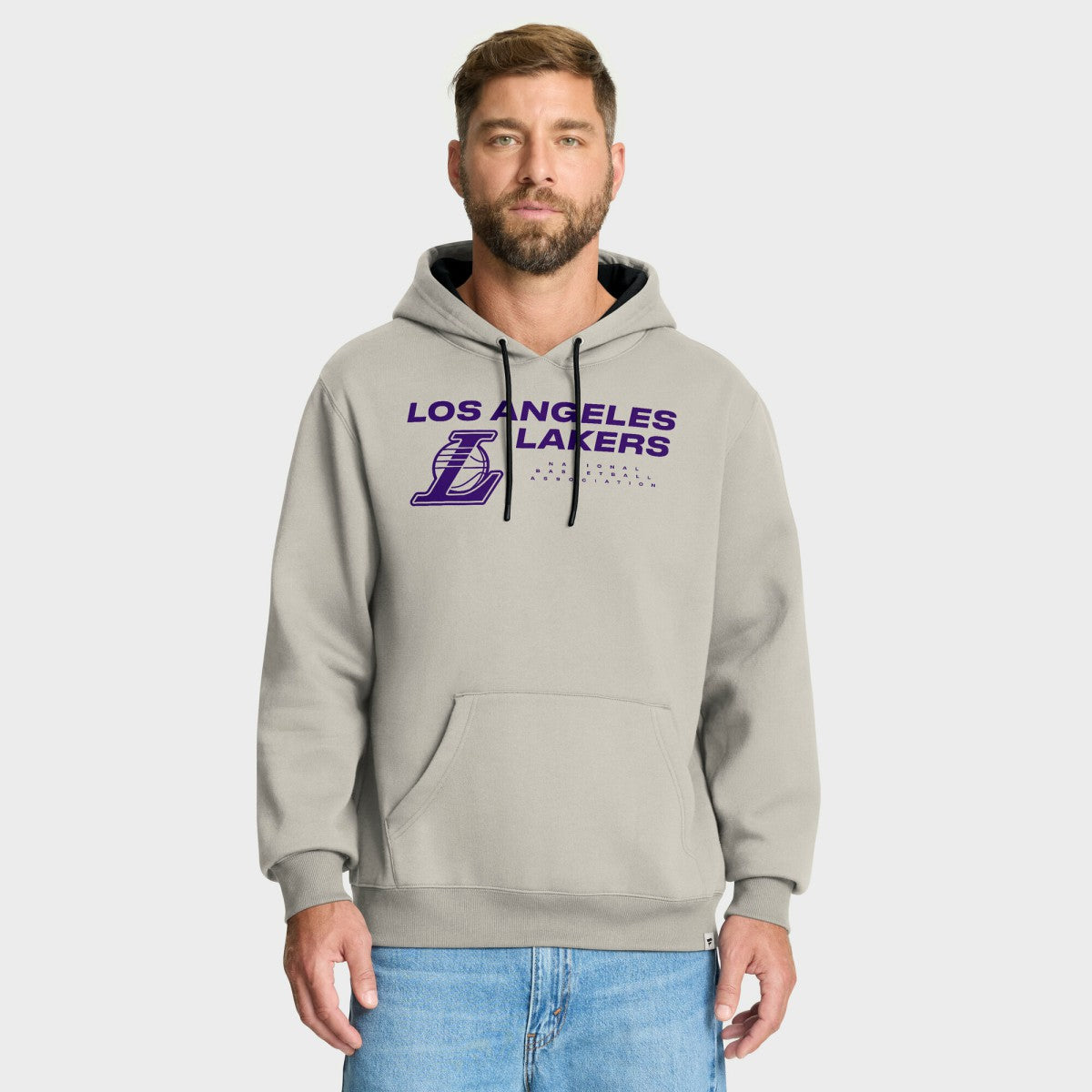 Fanatics Los Angeles Lakers Crossover Collection Blocked Shot Premium Pullover Hoodie Off White