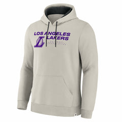 Fanatics Los Angeles Lakers Crossover Collection Blocked Shot Premium Pullover Hoodie Off White