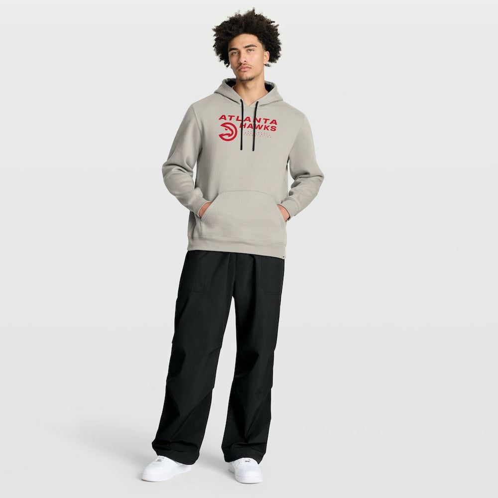 Fanatics Atlanta Hawks Crossover Collection Blocked Shot Premium Pullover Hoodie Off White