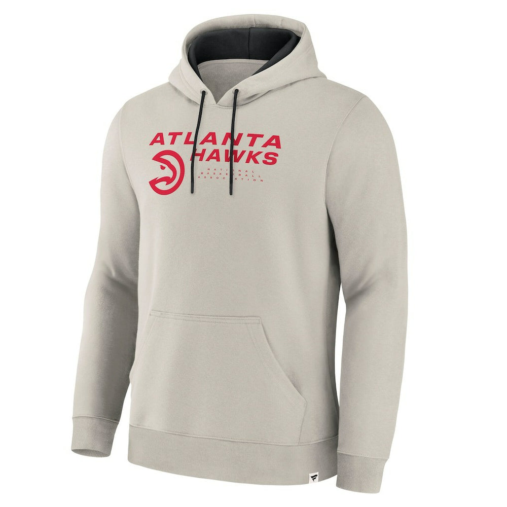 Fanatics Atlanta Hawks Crossover Collection Blocked Shot Premium Pullover Hoodie Off White
