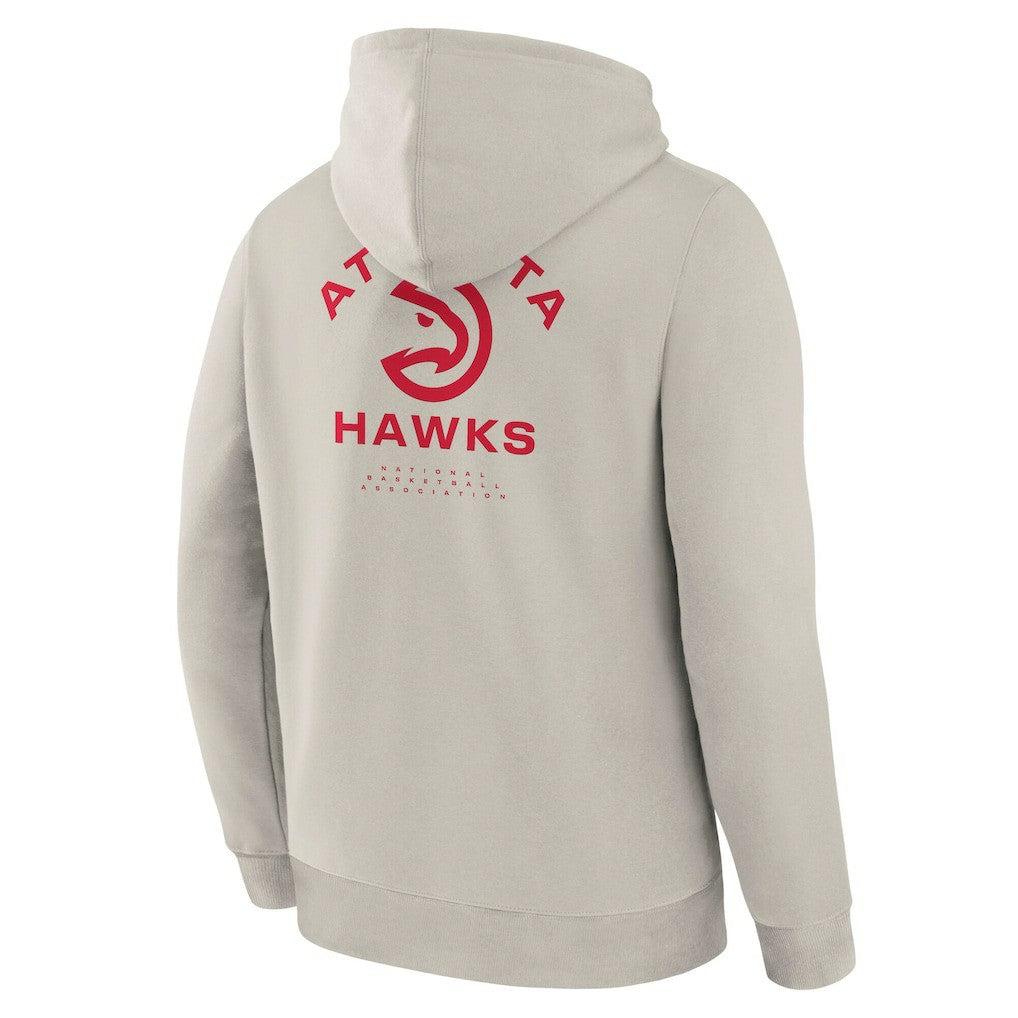 Fanatics Atlanta Hawks Crossover Collection Blocked Shot Premium Pullover Hoodie Off White