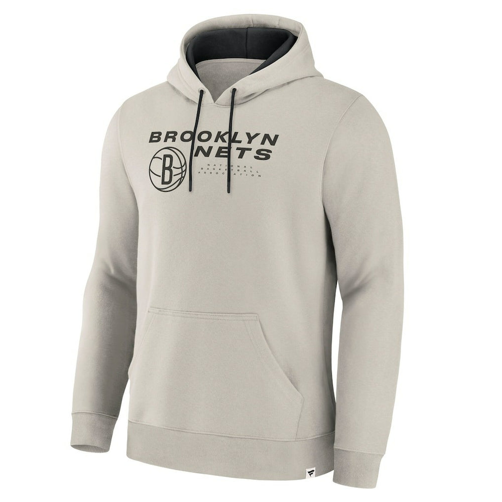 Fanatics Brooklyn Nets Crossover Collection Blocked Shot Premium Pullover Hoodie Off White
