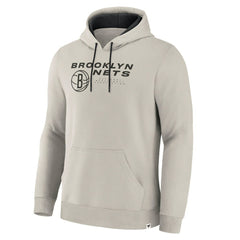Fanatics Brooklyn Nets Crossover Collection Blocked Shot Premium Pullover Hoodie Off White