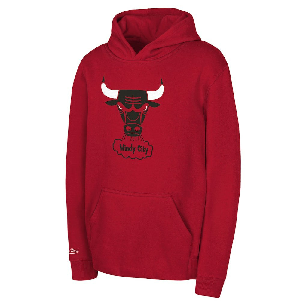 Mitchell & Ness Chicago Bulls Preschool Retro Logo Pullover Hoodie Red