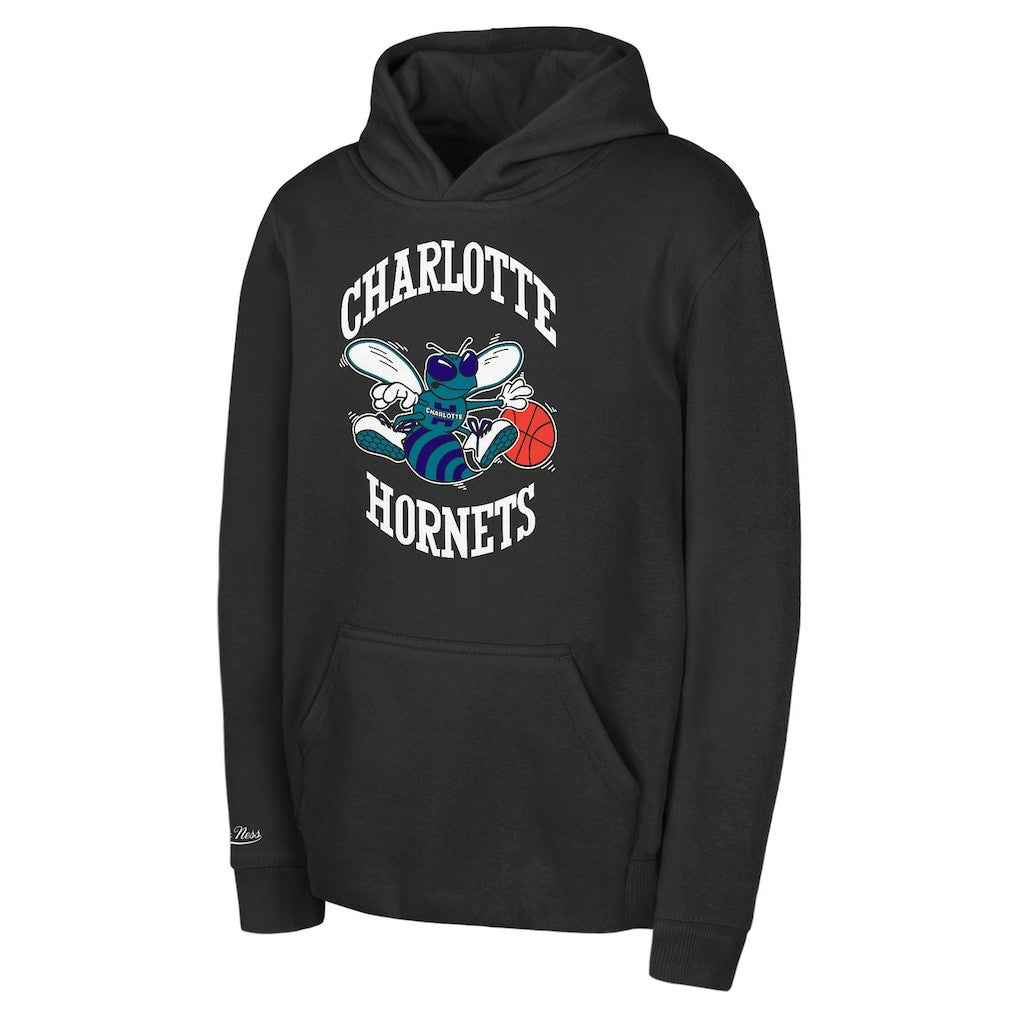 Mitchell & Ness Charlotte Hornets Preschool Retro Logo Pullover Hoodie Black