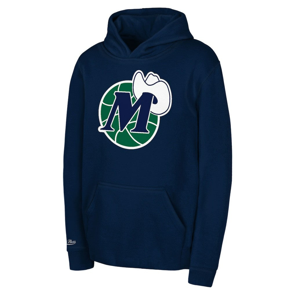 Mitchell & Ness Dallas Mavericks Preschool Retro Logo Pullover Hoodie Navy