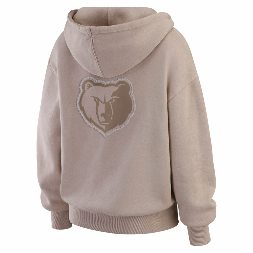 Memphis Grizzlies WEAR by Erin Andrews Women's Washed Pullover Crewdie Tan