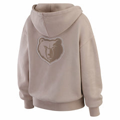 Memphis Grizzlies WEAR by Erin Andrews Women's Washed Pullover Crewdie Tan