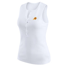 Phoenix Suns WEAR by Erin Andrews Women's Rib-Knit Henley Tank Top White