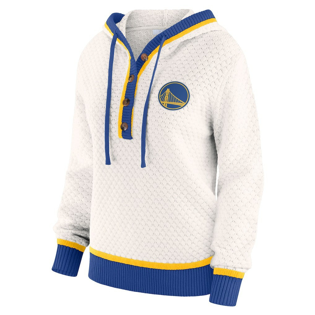 Golden State Warriors WEAR by Erin Andrews Women's Plus Size Hoodie Sweater Cream