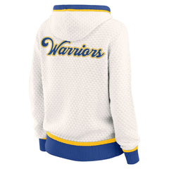 Golden State Warriors WEAR by Erin Andrews Women's Plus Size Hoodie Sweater Cream