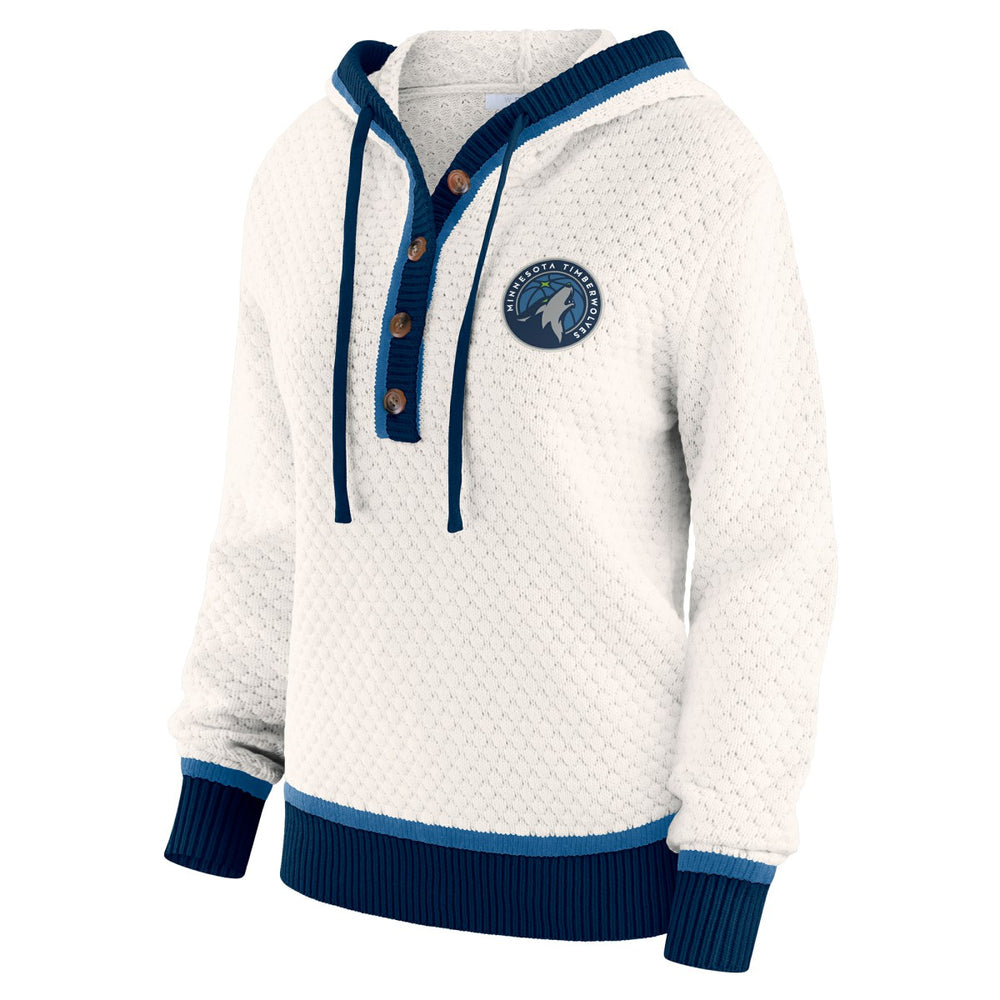 Minnesota Timberwolves WEAR by Erin Andrews Women's Plus Size Hoodie Sweater Cream