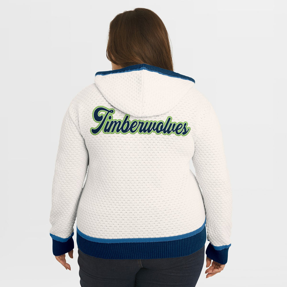 Minnesota Timberwolves WEAR by Erin Andrews Women's Plus Size Hoodie Sweater Cream