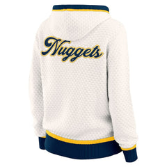 Denver Nuggets WEAR by Erin Andrews Women's Plus Size Hoodie Sweater Cream