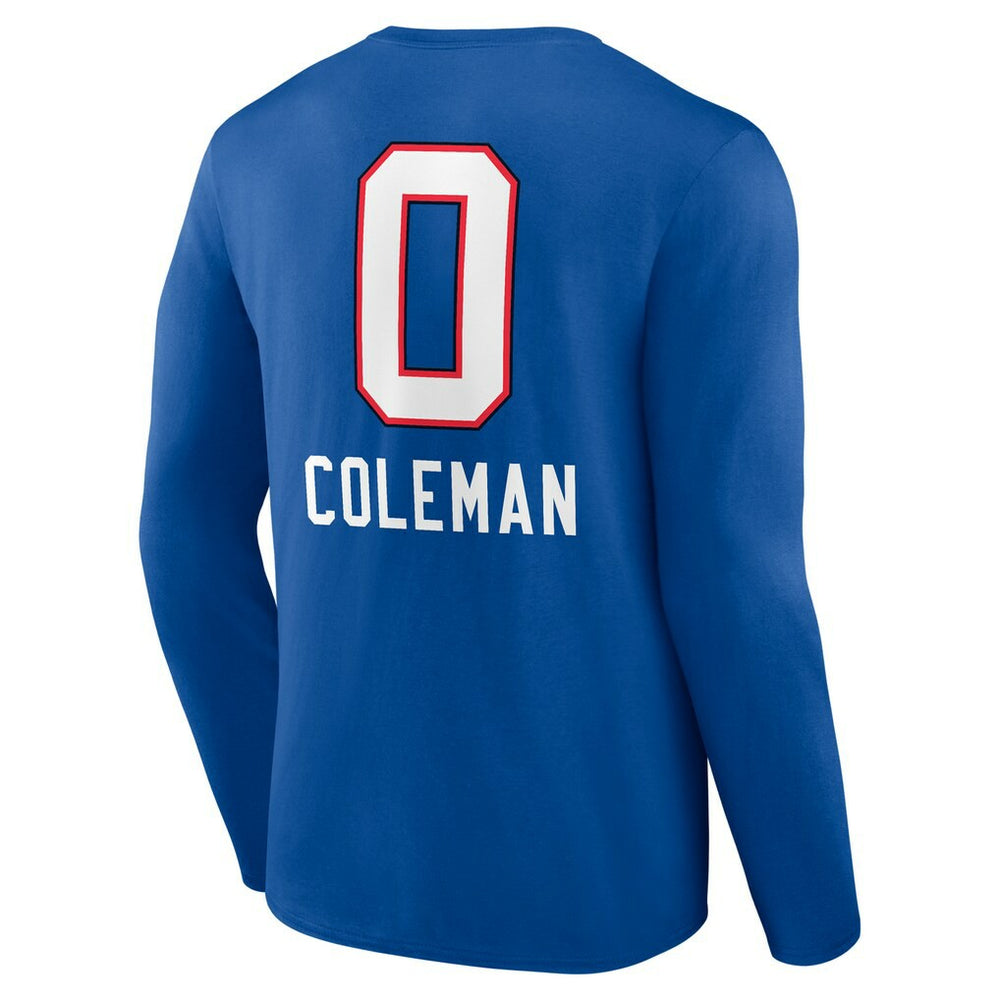 Keon Coleman Buffalo Bills Team Wordmark Name & Number Long Sleeve T-Shirt - Royal - NFL
