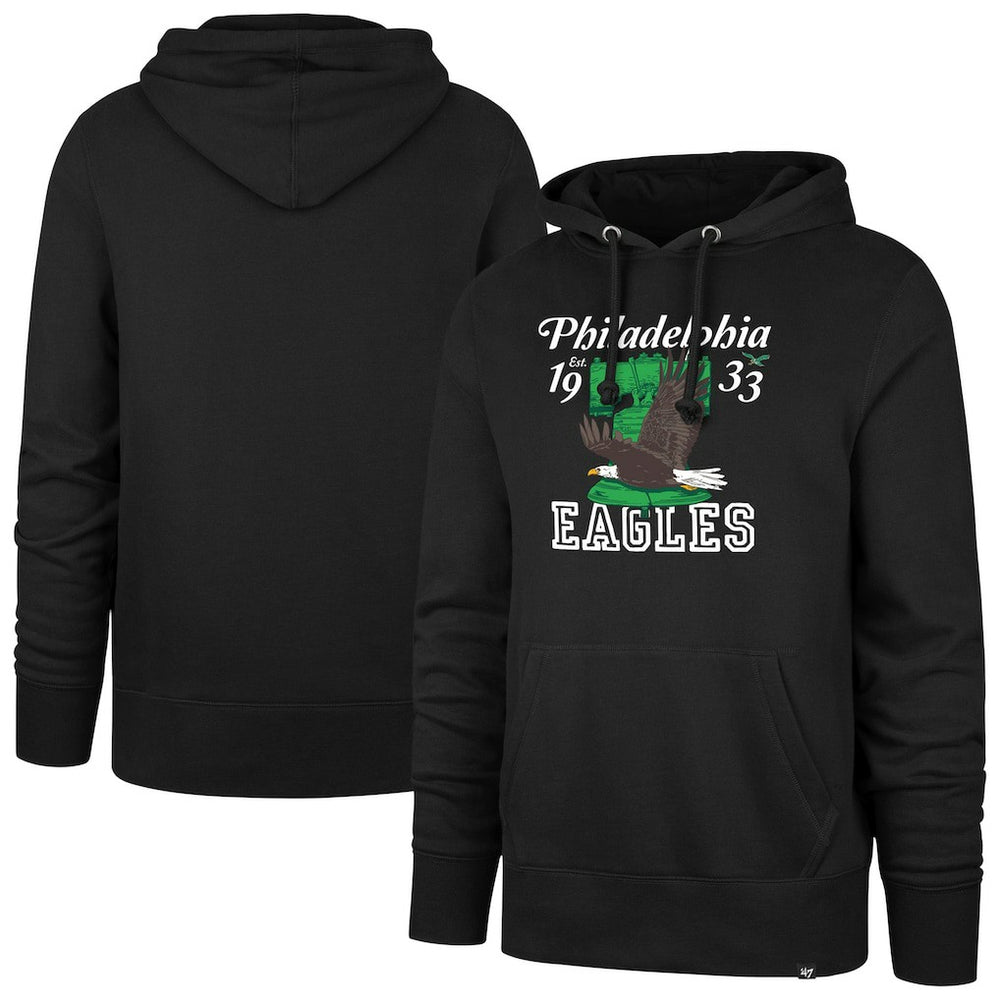 Philadelphia Eagles '47 Regional Headline Pullover Hoodie - Black - 47 brand