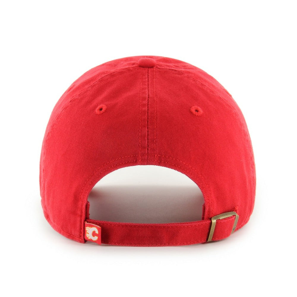 Calgary Flames '47 Core Logo Clean Up Adjustable Hat - Red | 47 brand sale