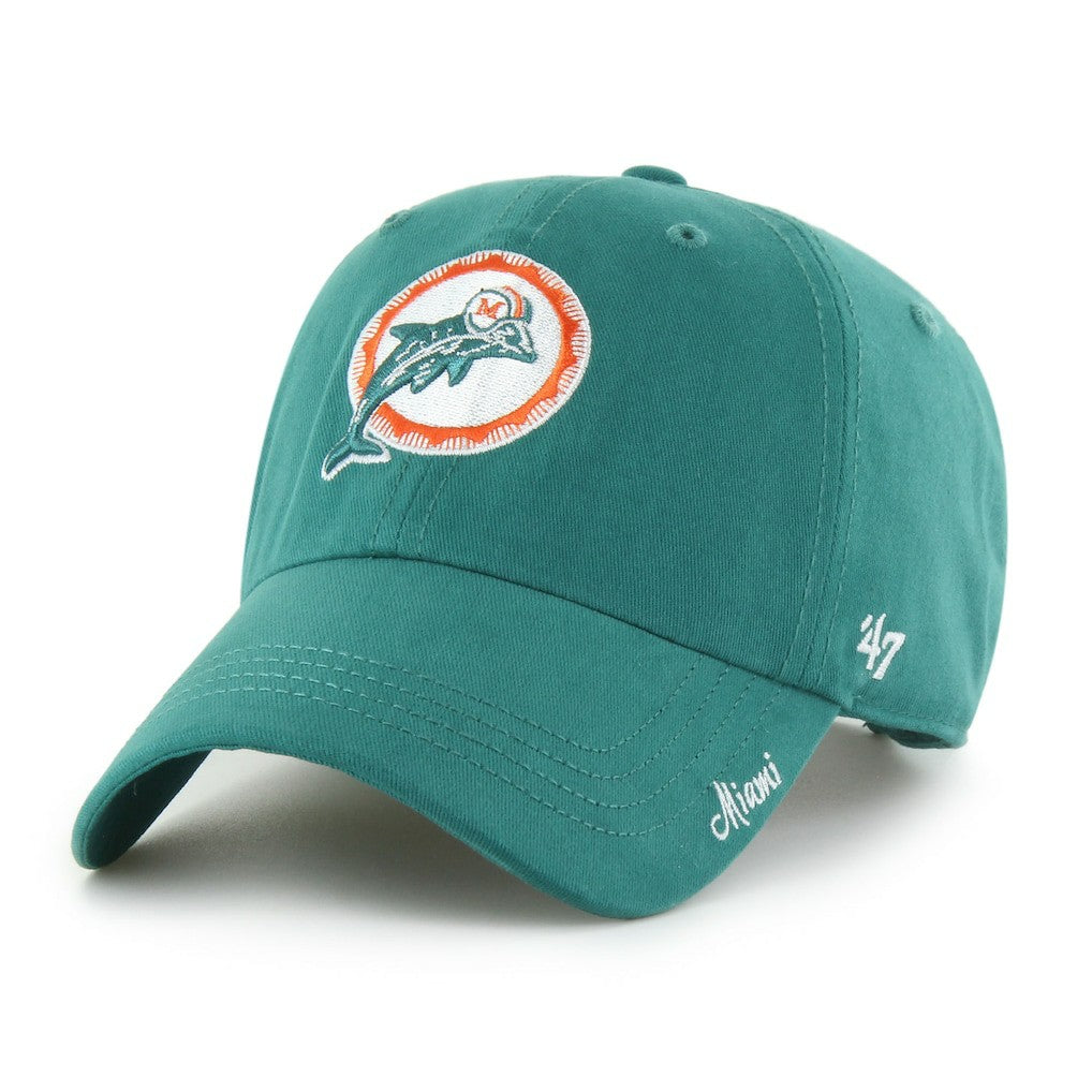 Miami Dolphins '47 Women's Miata Clean Up Adjustable Hat - Aqua - 47 brand