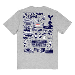 Tottenham Hotspur Vive La Fete Women's Impressions Artwork T-Shirt Heather Gray