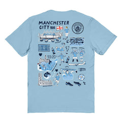 Manchester City Vive La Fete Women's Impressions Artwork T-Shirt Sky Blue